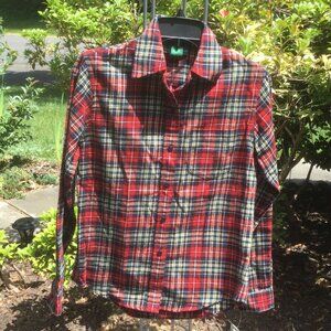 Ralph Lauren  Red-Black-White Plaid Shirt